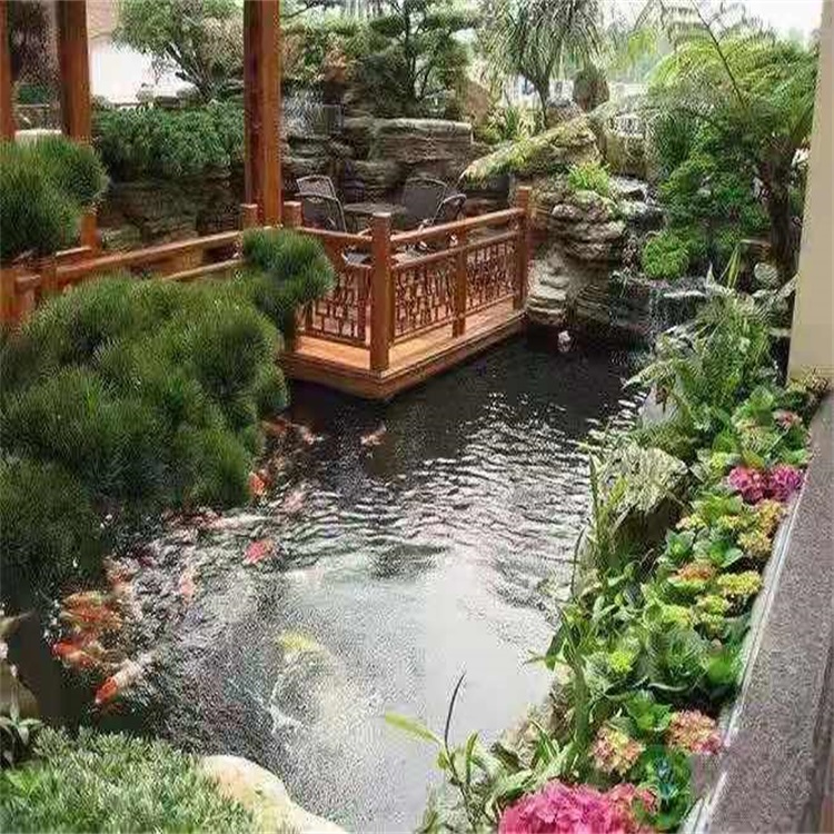 台州大型庭院假山鱼池景观设计